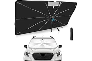 VEENJOY 2025 Upgrade Windshield Sun Shade Umbrella Custom Fit for Subaru Forester 2019-2024 2025 2026 Foldable UV Protection Car Cover, Emergency Rain Shield & Dashboard Protector - Durable Auto Accessory