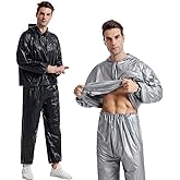 DawnBreak Sauna Sweat Suit for Women/Men with Hoodie Zipper Weight Loss Fitness Exercise Gym Workout Suit Top Pants