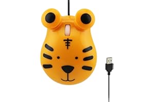 Sokelinn-six Wired Cute Mouse, USB Wired Mause for Kids with Lovely Cartoon Shaped, 1600PDI 3 Buttons Ergonomic Mini Mice for