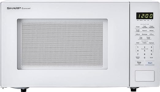 Amazon Com Sharp 1 1 Cu Ft 1000w White Countertop Microwave