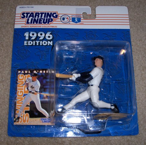 1996 Edition - Kenner - Starting Lineup - MLB - Paul O'Neill #21 - New York Yankees - Vintage Action Figure - w/ Trading Card - Rare - Limited Edition - Collectible