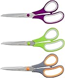 AmazonBasics Multipurpose Office Scissors - 3-Pack