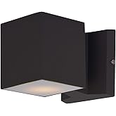 Maxim 86107ABZ Lightray Aluminum Cubic LED Outdoor Wall Sconce, 2-Light 9 Total Watts, 4"H x 4"W, Architectural Bronze