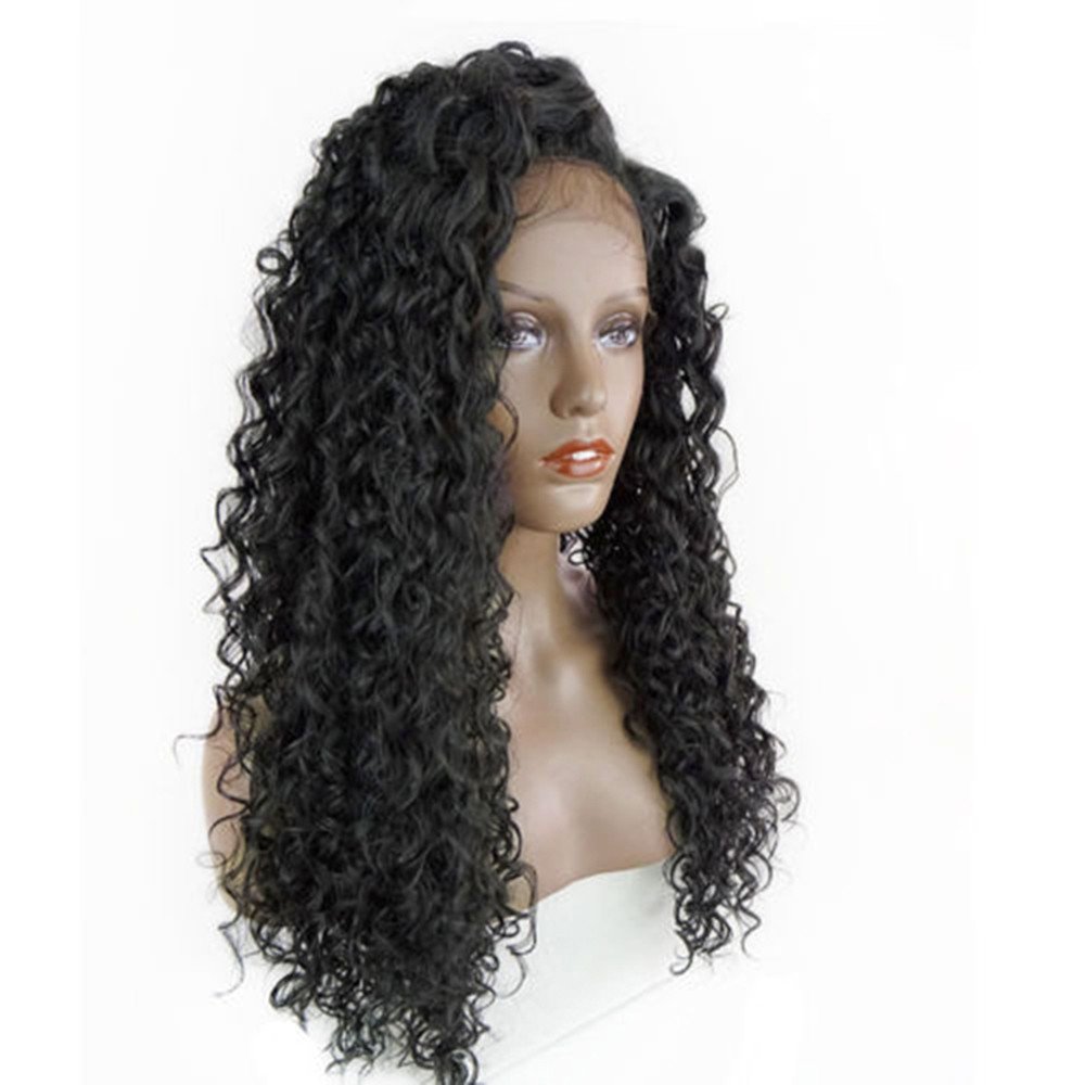 Velneet Women Beauty Black Charming Long Large Curly Wave Soft