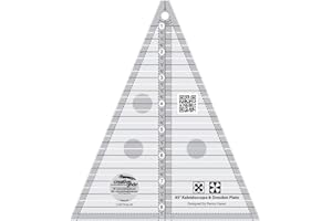 Creative Grids 45 Degree Kaleidoscope & Dresden Plate – CGRTKAL45 – Made in USA, 7-1/4in x 8-1/2in, Non-Slip Grip Acrylic Quilting, Sewing, Crafting, Patchwork Ruler & Template