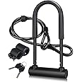 DINOKA Large Bike U Lock Combination, 16mm, Anti-Theft, Black