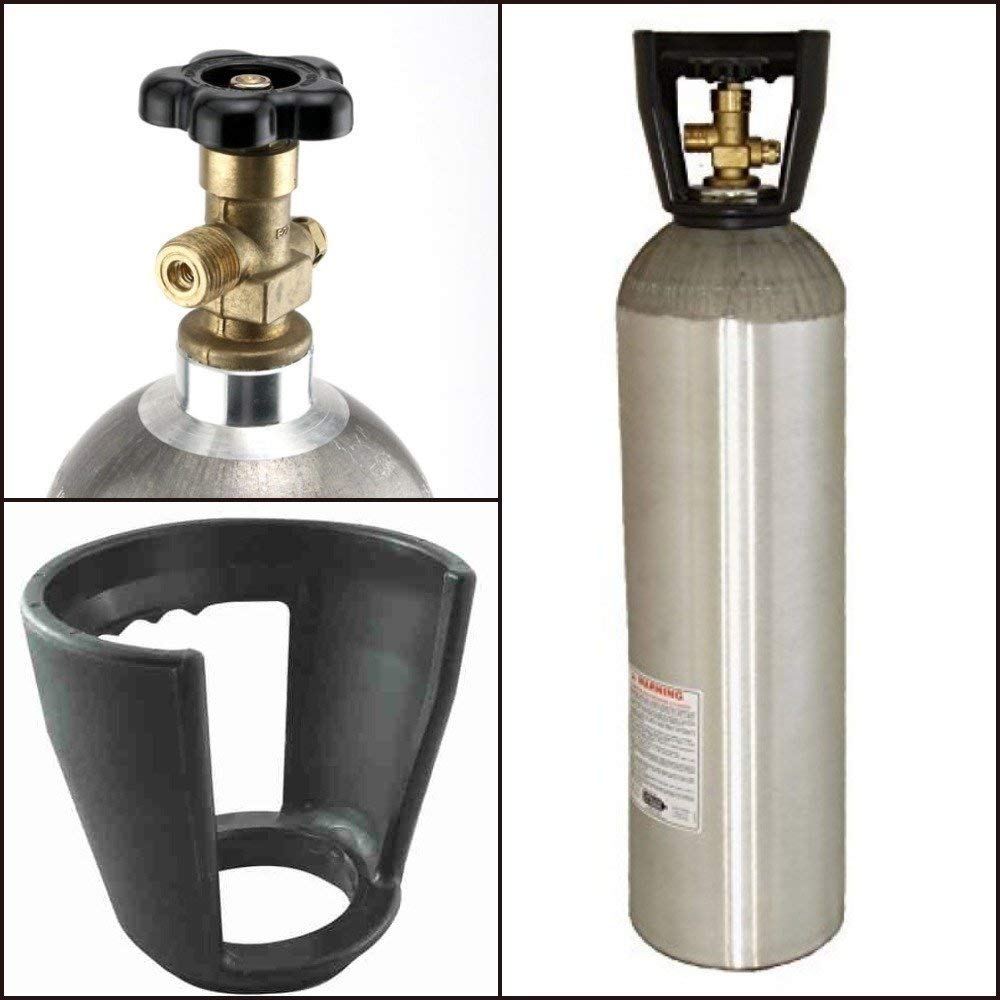 20 lb CO2 Tank New Aluminum CGA320 with SIPHON TUBE by Beverage Elements