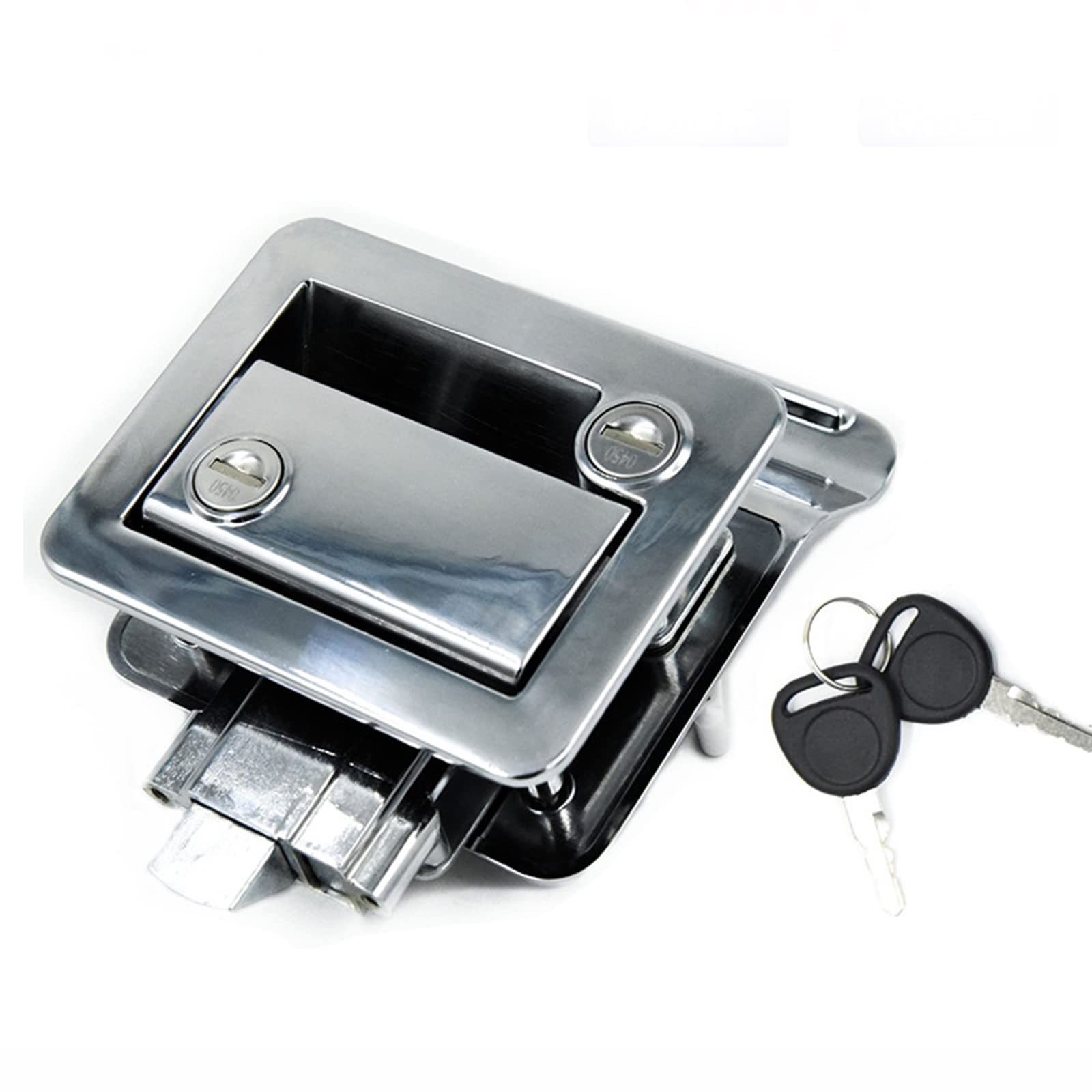 Motorhome Entrance Door Lock RV Double-Opening Latch Zinc Alloy Tool Box Latch Paddle Lock for Caravan Trailer RV Camper Truck Patrol