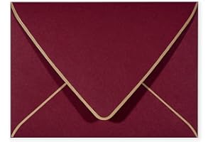 AZAZA A6 Luxury Burgundy Invitation 4x6 Envelopes - 50 Pack, Self Seal, For 4x6 Cards| Perfect for Weddings, Invitations, Photos, Graduation, Baby Shower| 6.5 x 4.75 Inches