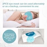 NEWGO Cooling Eye Mask Gel Hot Cold Therapy 2 Pack Light Blue view 4