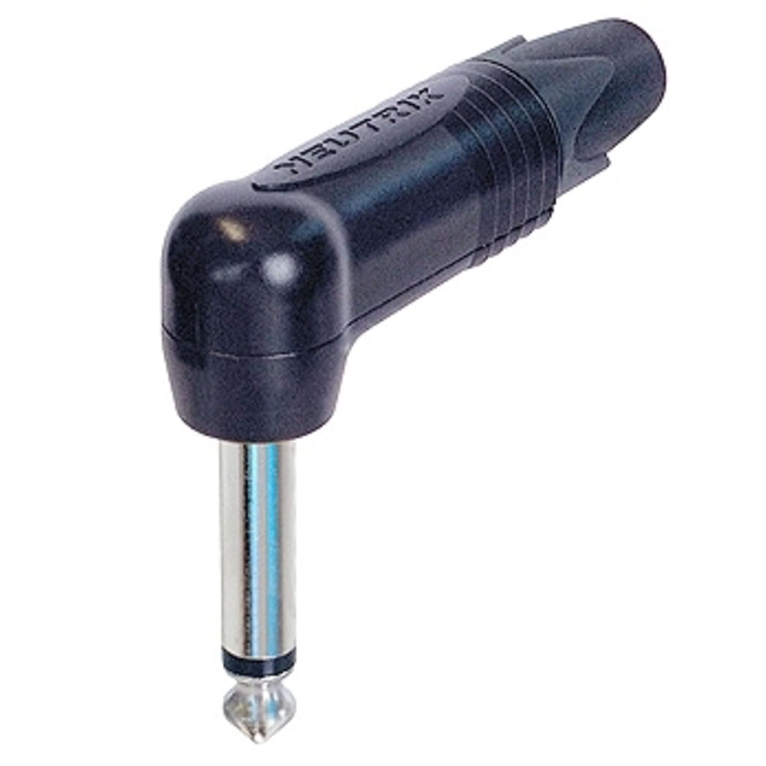 Neutrik 6.3mm angled Jack Mono Plug -Black