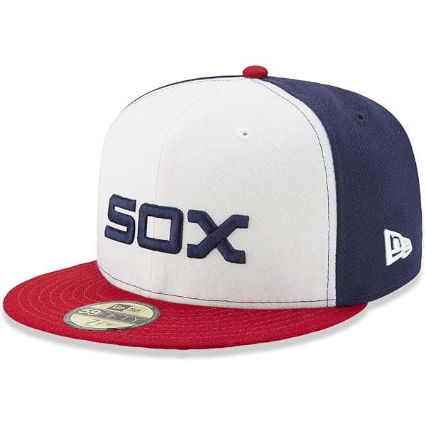 Casquette Vintage New Era 59FIFTY Chicago White Sox - Laine Rayée, Taille 7 1/4, Neuve, Produit Officiel MLB