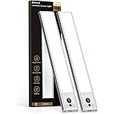 EZVALO 10inch Under Cabinet Lighting, 2 Pack 2400mAh Rechargeable Wireless Motion Sensor Lights Indoor, Dimmable Magnetic Clo