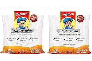 BRCOFFEE Tapioca Da Terrinha Hydrated tapioca - 17.64 Oz (PACK OF 2) | Tapioca Hidratada Da Terrinha - 500g
