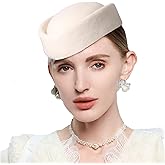 Wool Felt Pill Box Hats for Women Vintage 60s Fascinators Church Hats Cocktail Stewardess Derby Hats with Comb