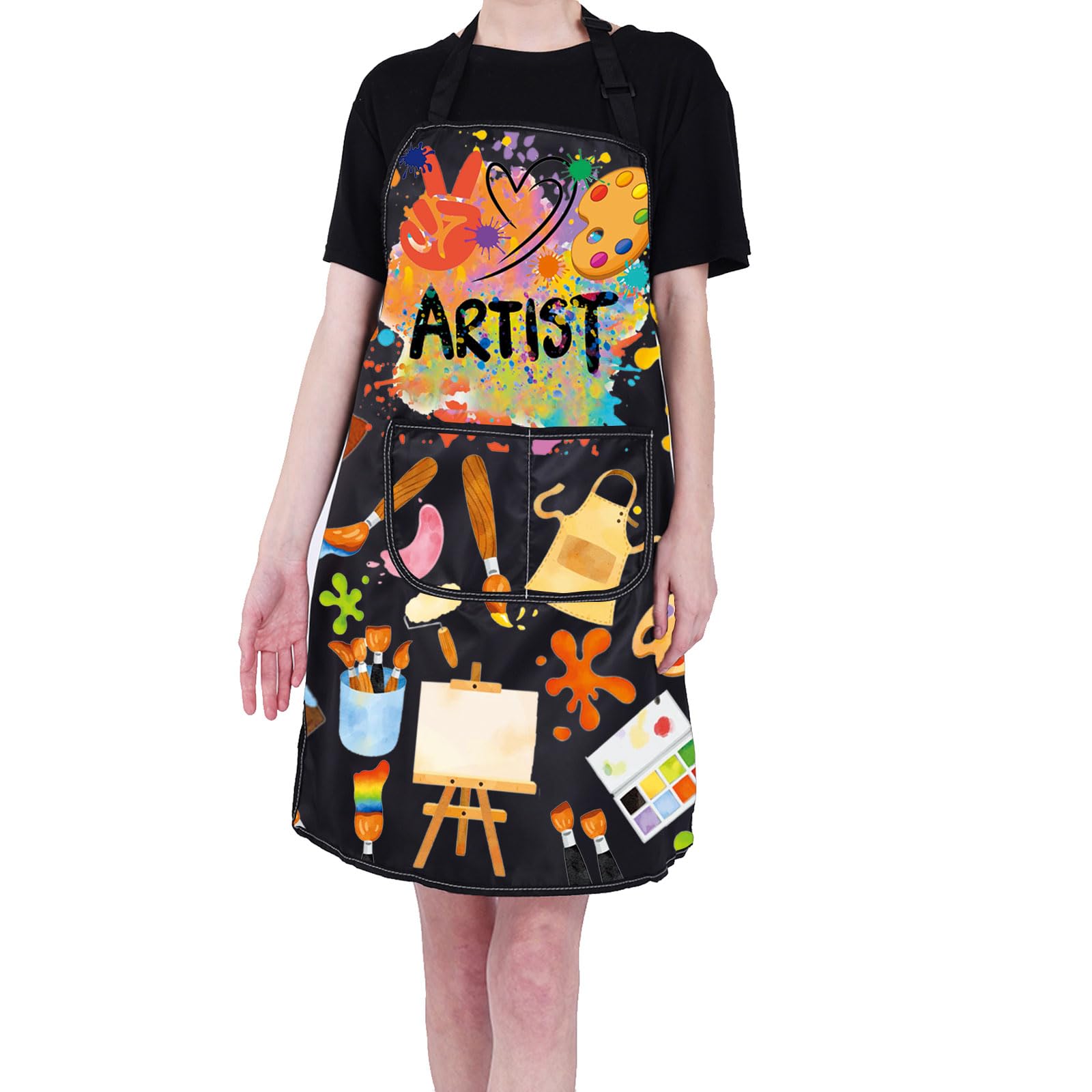PXTIDY Artist Apron Art teacher Gift for Art lovers with Pockets Artists Painters Gifts Artist Waterproof Apron