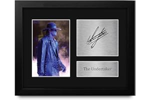 HWC Trading The Undertaker Gifts USL Framed Printed Signed Autograph Picture for WWE & WWF Memorabilia Fans - US Letter Size