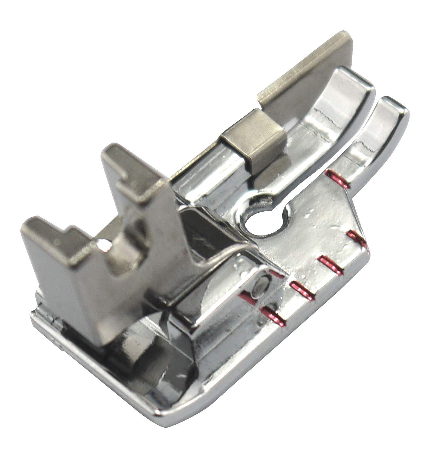 ZIGZAGSTORM P60615 Low Shank 1/4 inch Presser Foot with Guide for Brother,Janome (Newhome),Singer,Babylock,Bernina,Bernette,Elna,Kenmore (Sears),Pfaff,Simplicity,Viking All Low Shank Sewing Machine