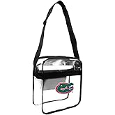 Littlearth NCAA Florida Gators Clear Crossbody Carryall, Team Color, 12" x 12" x 6"
