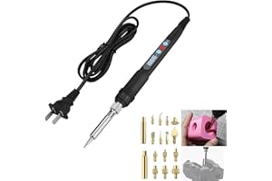 3DTOOLS 3D Printer Smoothing Tool Kit,3D Printing Modify Finishing Smoothing Solding Welding Iron Tool Cleaning Needle Soldering Iron with 8Pcs Brass Trimming