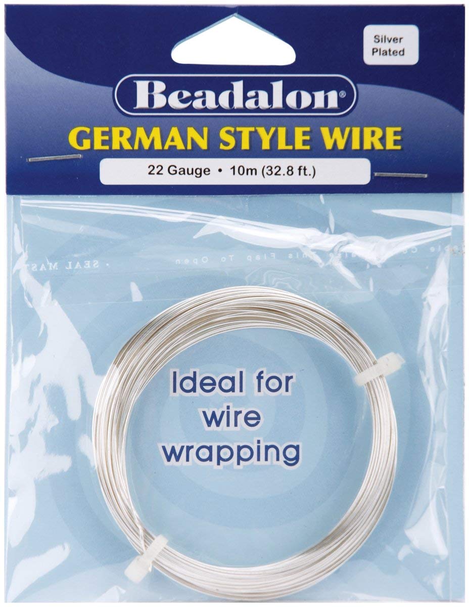 Beadalon German Style Wire-Silver Round - 22 Gauge, 32.8'