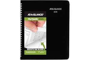 AT-A-GLANCE 2025 Planner, Monthly, 7" x 8-3/4", Medium, DayMinder, Black (G4000025)