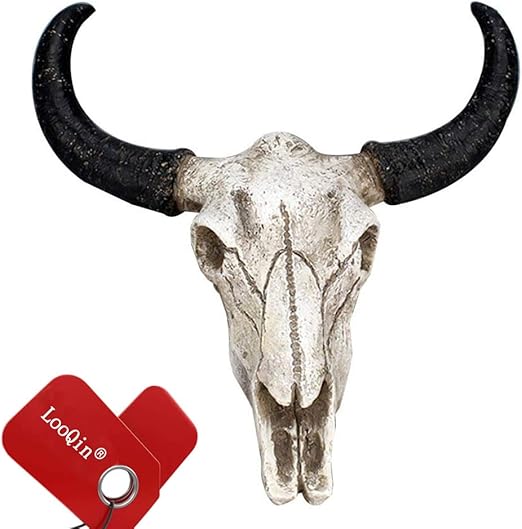 Amazon Com Simulation 3d Animal Cow Skull Head Resin Wall Hanging
