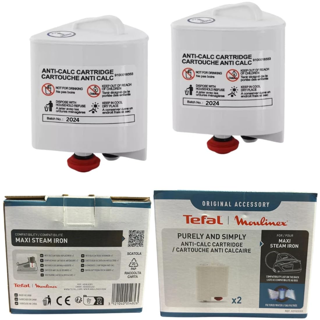 FIND A SPARE Anti-Calc Filter Cartridges for Tefal Purely and Simply SV5011 SV5021 SV5022 Type Steam Iron (Pack of 2) XD9030E0 NOT A FIT FOR FASTEO MODELS
