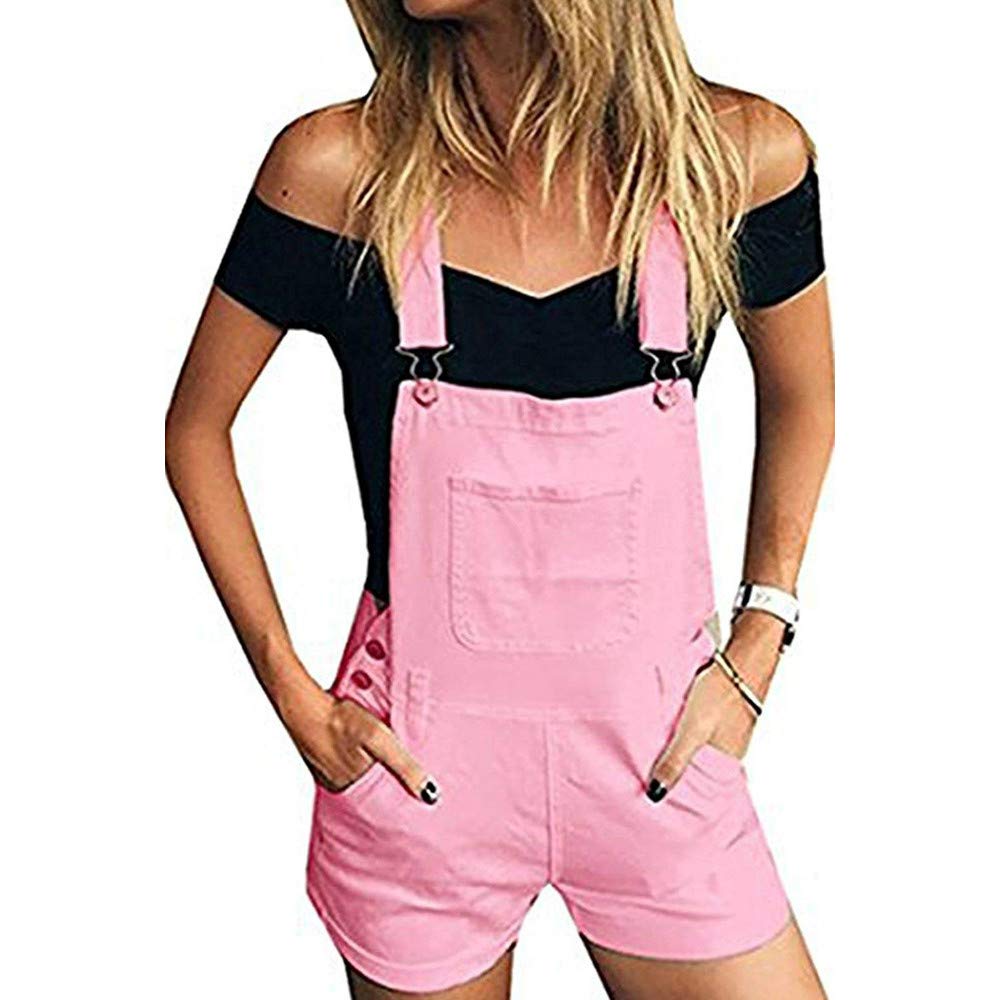 Liyuandian Womens Summer Denim Short Overalls Bib Overall Shortalls
