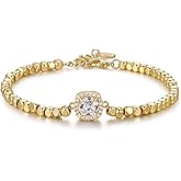 TANTIUE Bracelet for Women 14K Gold Plated Cubic Zirconia Bracelet, Classic Crystal Cuban Chain Bracelet, Delicate Snake Link Bracelet Gift for Her