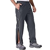 Men's Rain Pants Full Zip Waterproof Rain Over
