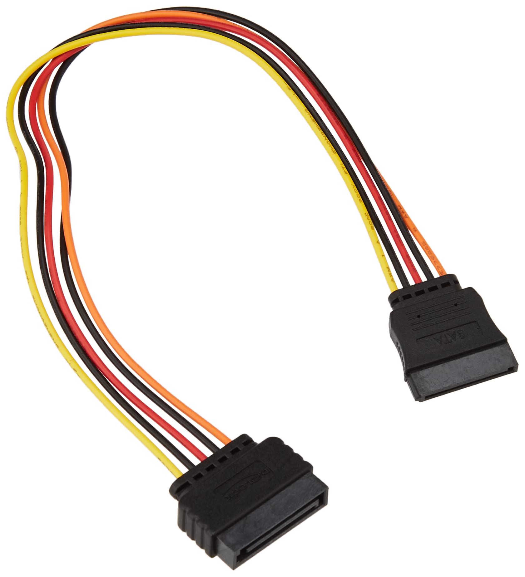 DeLock cable power SATA 15-pin male to SATA 15-pin female extension, 30 cm multicolour multi-coloured 30cm
