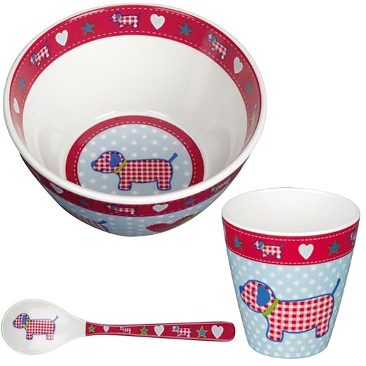 Spiegelburg BabyGlück 3 tlg. MelaminSet Babyschale 90192 Hund