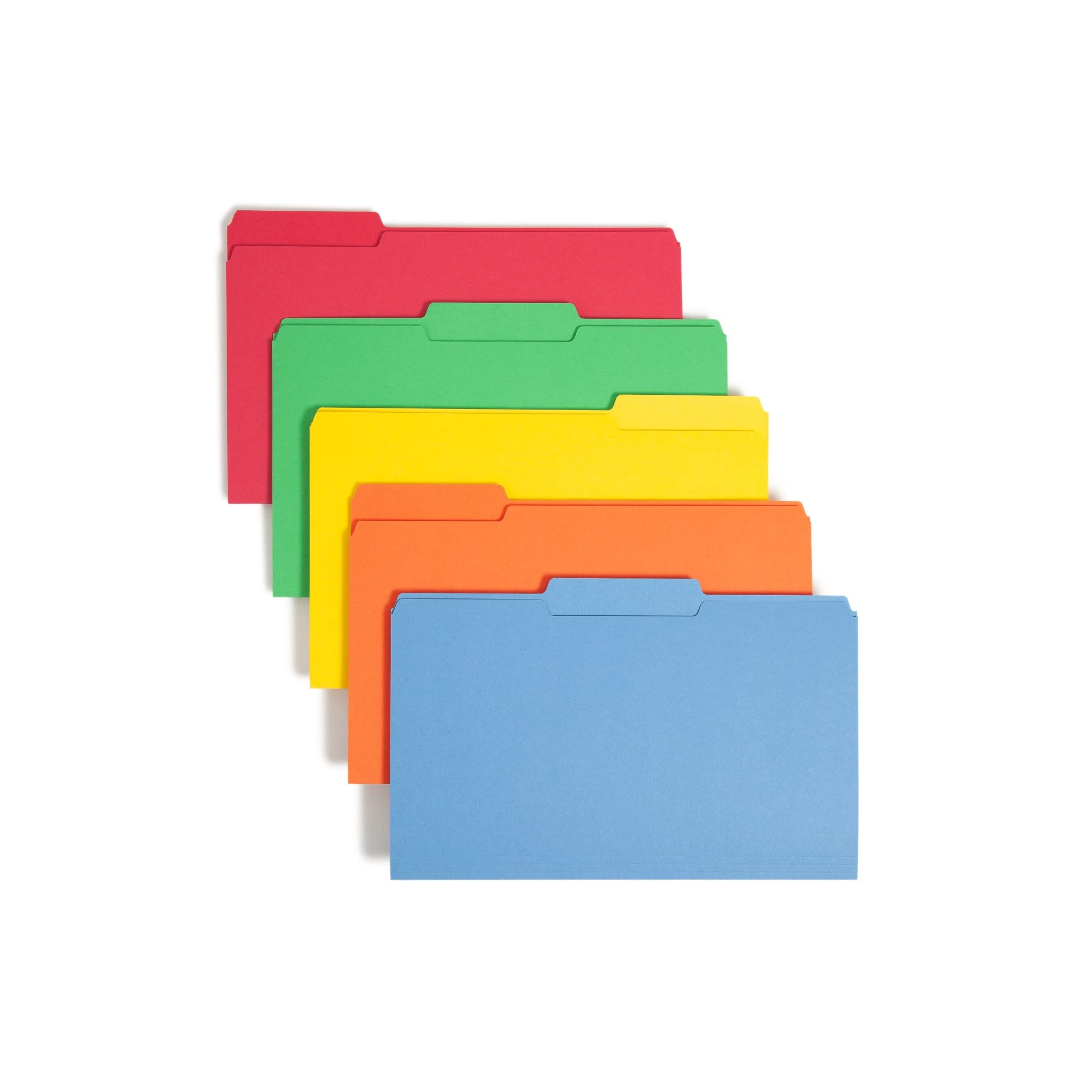 Photo 1 of Smead Colored File Folder, 1/3-Cut Tab, Legal Size, Assorted Colors, 100 per Box (16943)