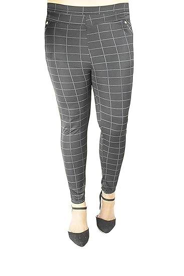 grey check pants womens