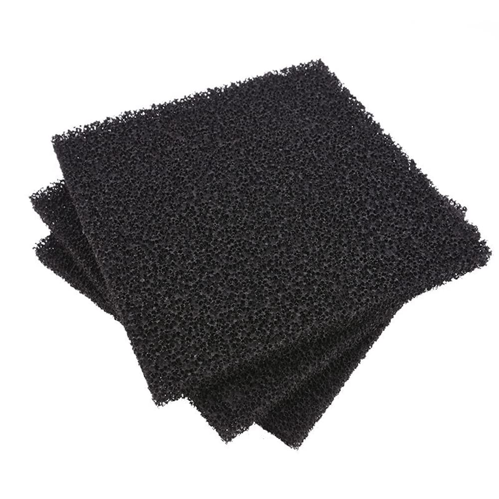tooloflife 5Pcs Replacement Carbon Sponge Filters, 130x130x10mm Activated Carbon Sponges Filter Purifier Cube for Fish Tank