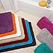 Lavish Home Bathroom Rugs - 2-Piece Memory Foam Bathroom Set with Chenille Shag Top and Non-Slip Base - Machine Washable Bath Rugs (Purple)