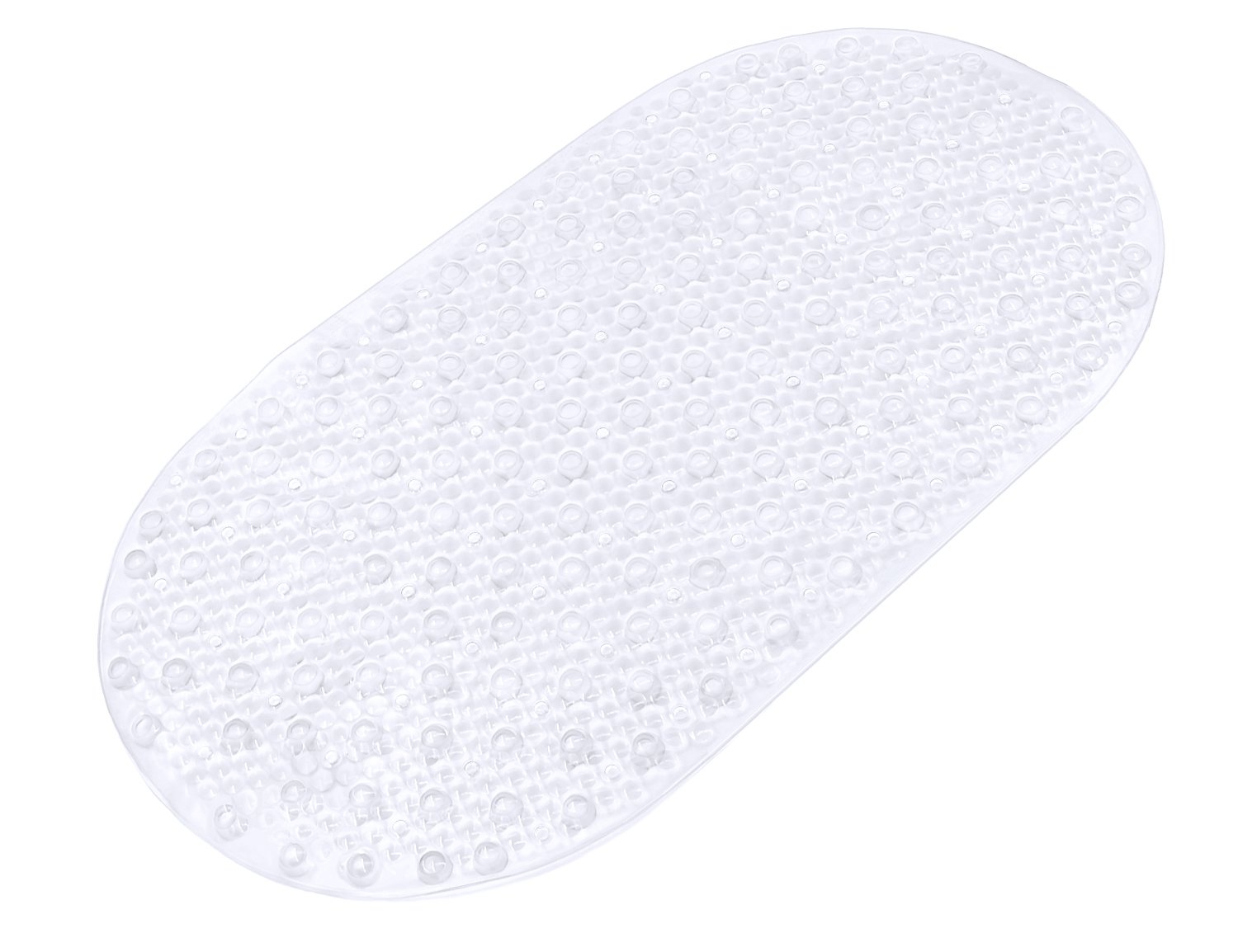 Bligli Bath, Shower, and Tub Mat, Antibacterial, BPA, Latex, and Phthalate Free, Long Enough, Machine Washable, Highest Quality Materials (Clear: Rectangle 15.35\'\' x 27.17\'\')