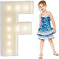 3FT Light Up Letters,Marquee Light Up Letters,Large Mosaic Balloon Frame Letters Pre-cut Foam Board Marquee Light Up Letters DIY Kit for for Birthday Party Wedding Backdrop Decor (Letter F)