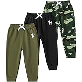 VEGGIEDOT Baby Boy Pants 3 6 9 12 24 Months Toddler Boy Sweatpants Newborn Baby Sweatpants 2T 3T 3 Pack Infant Boys Pants