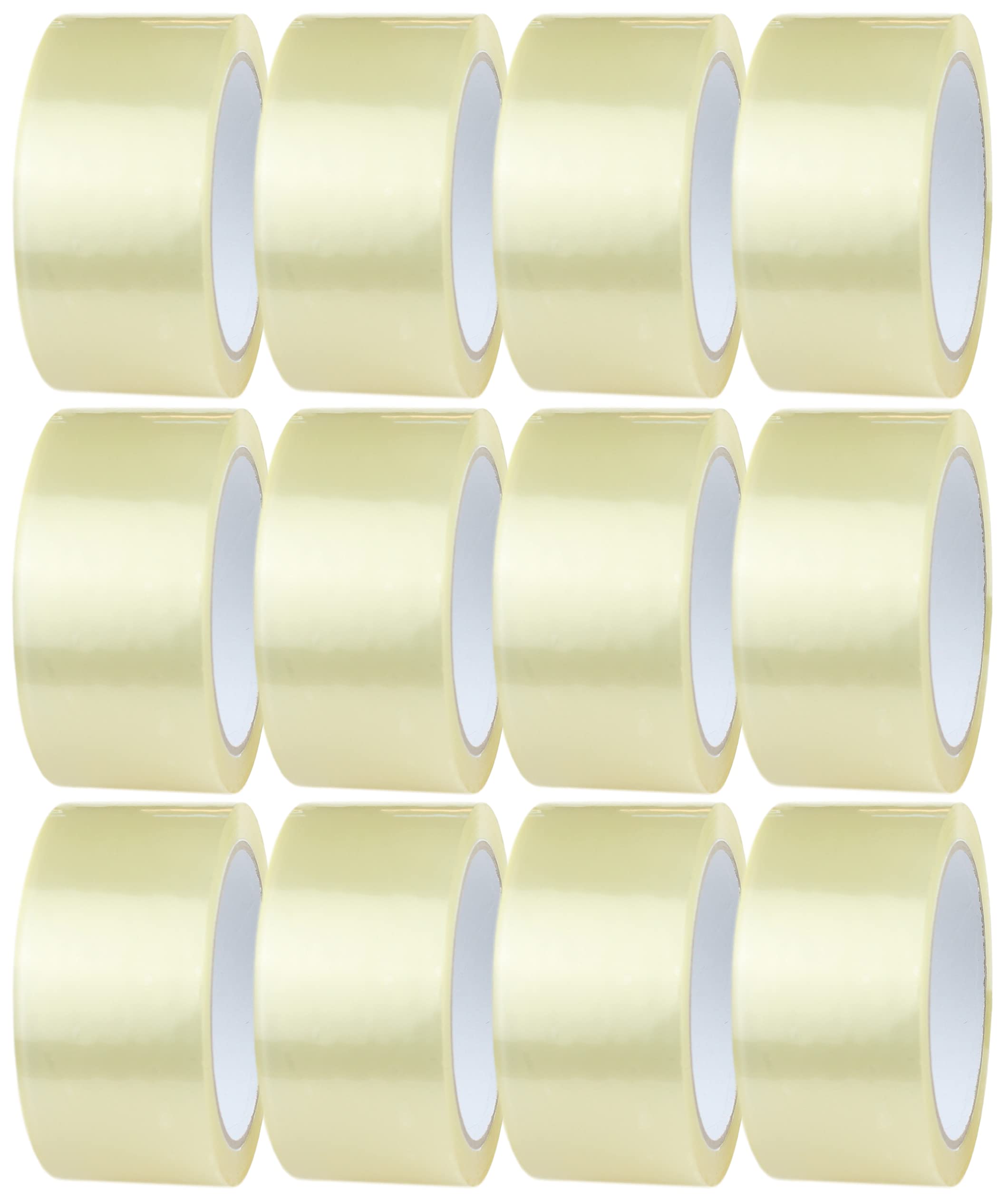 Crimson Starfish Clear Tape 12 Rolls of 48mm x 66m Rolls | Adhesive Clear Packaging Tape for Packing Parcels, Boxes, Cartons, Postage, Moving House | Transparent