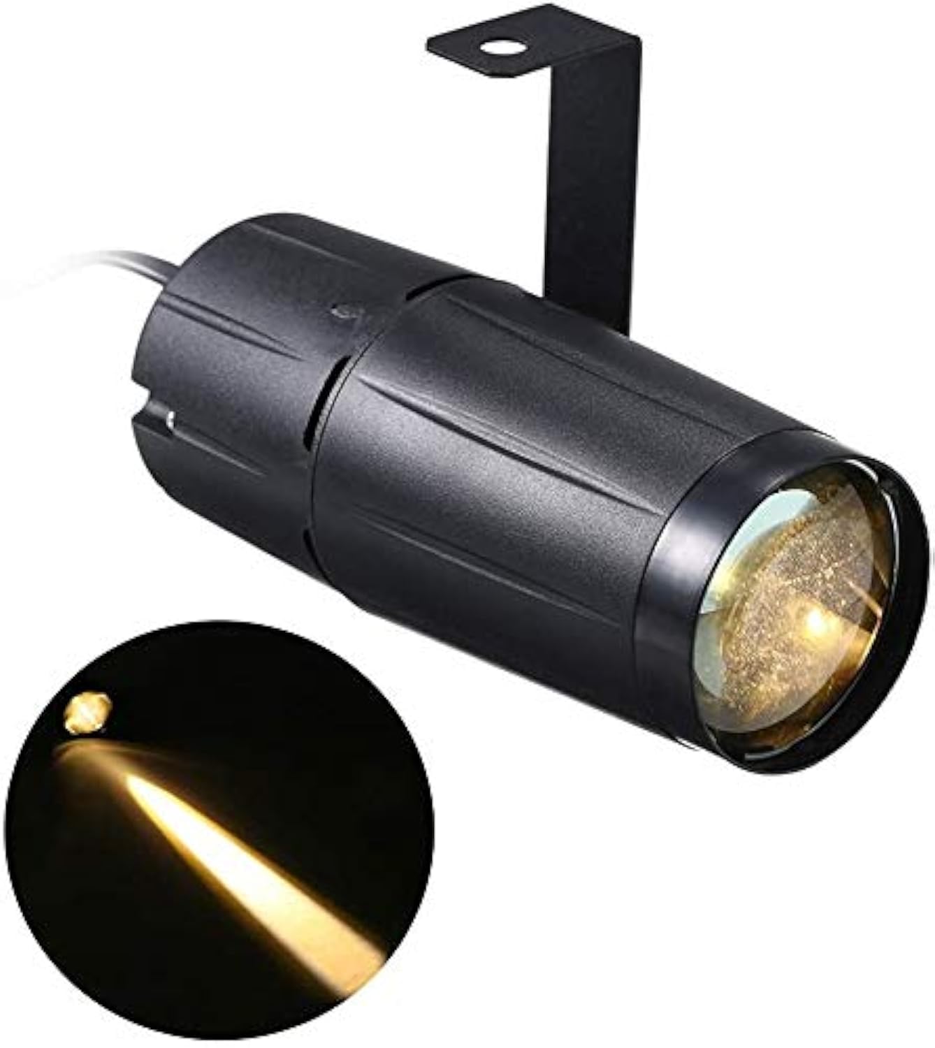 Photo 1 of Lixada Pinspot Light 10W LED Spot Stage Lights Mini Beam Track Lighting Fixture for Family Party Home Decoration Bar Club Pub DJ Show Concert Wedding -Warm White