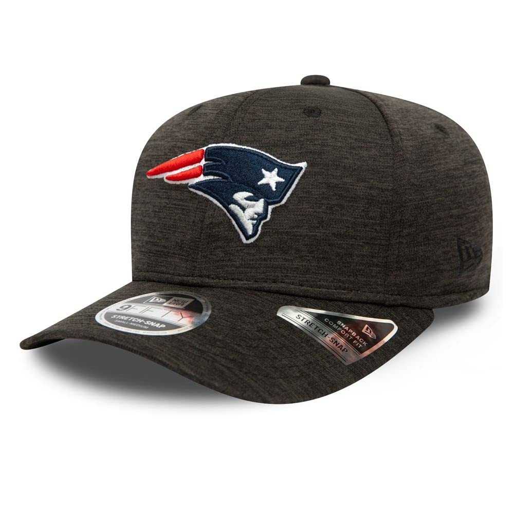 New Era 9Fifty Total Shadow Tech Patriots CapEra Men - Curved Brim Cap Baseball Snapback Snapback, with Peak Winter Autumn Spring Summer All-Season - S/M (54-57 cm) Black