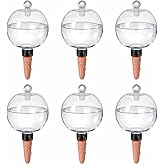 Ansberta EX-Large Plant Watering Globes with Cover 26oz Top Fill Plastic Water Bulbs Self Watering Planter Inser, Slow Release Terracott, Plant Watering Devices for Plants, 6 Pack