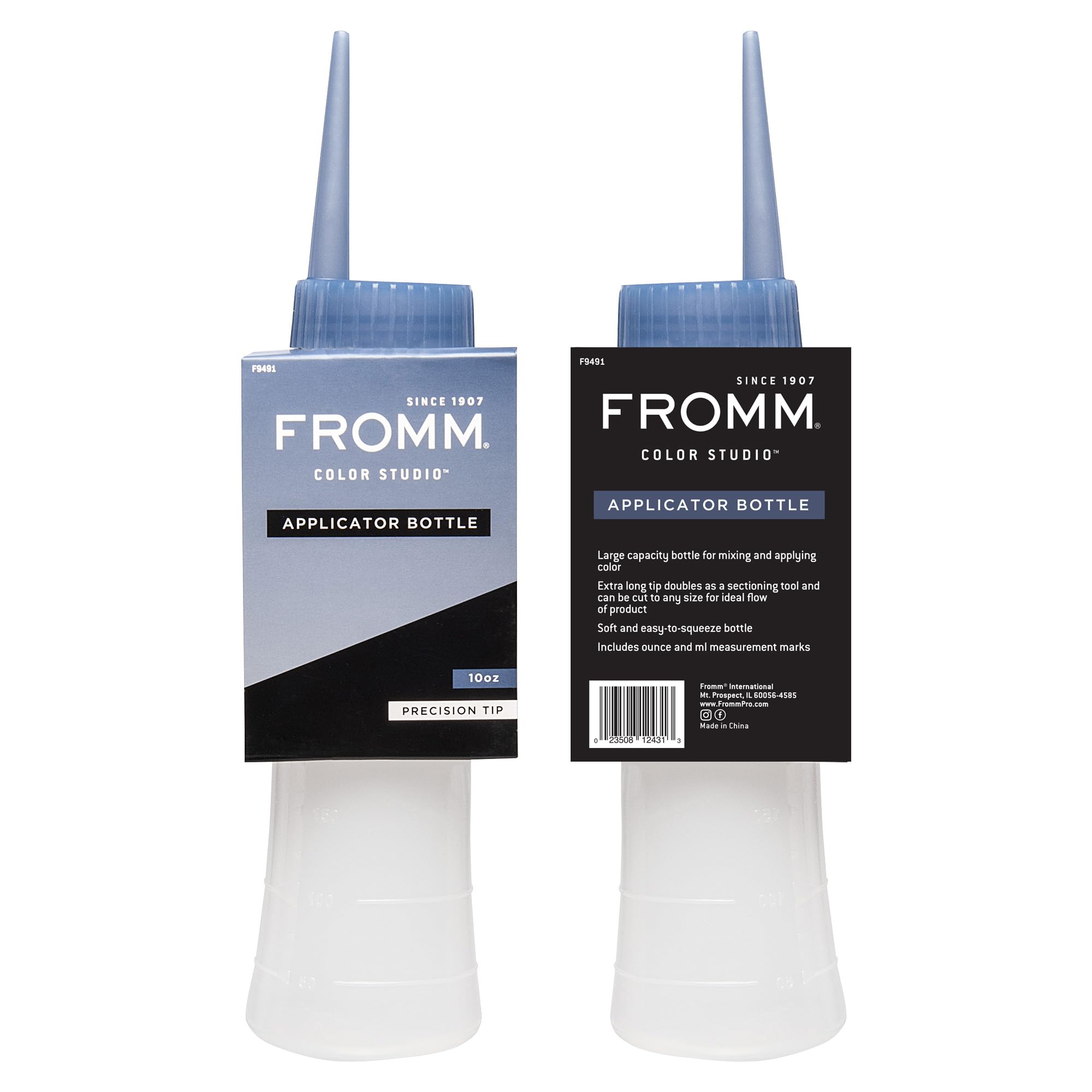 Fromm Color Studio Applicator Bottle, 10 oz, Precision Tip for Mixing and Applying Hair Color, Hair Dye, Toners, Hair Oil, Conditioners and Hair Treatments