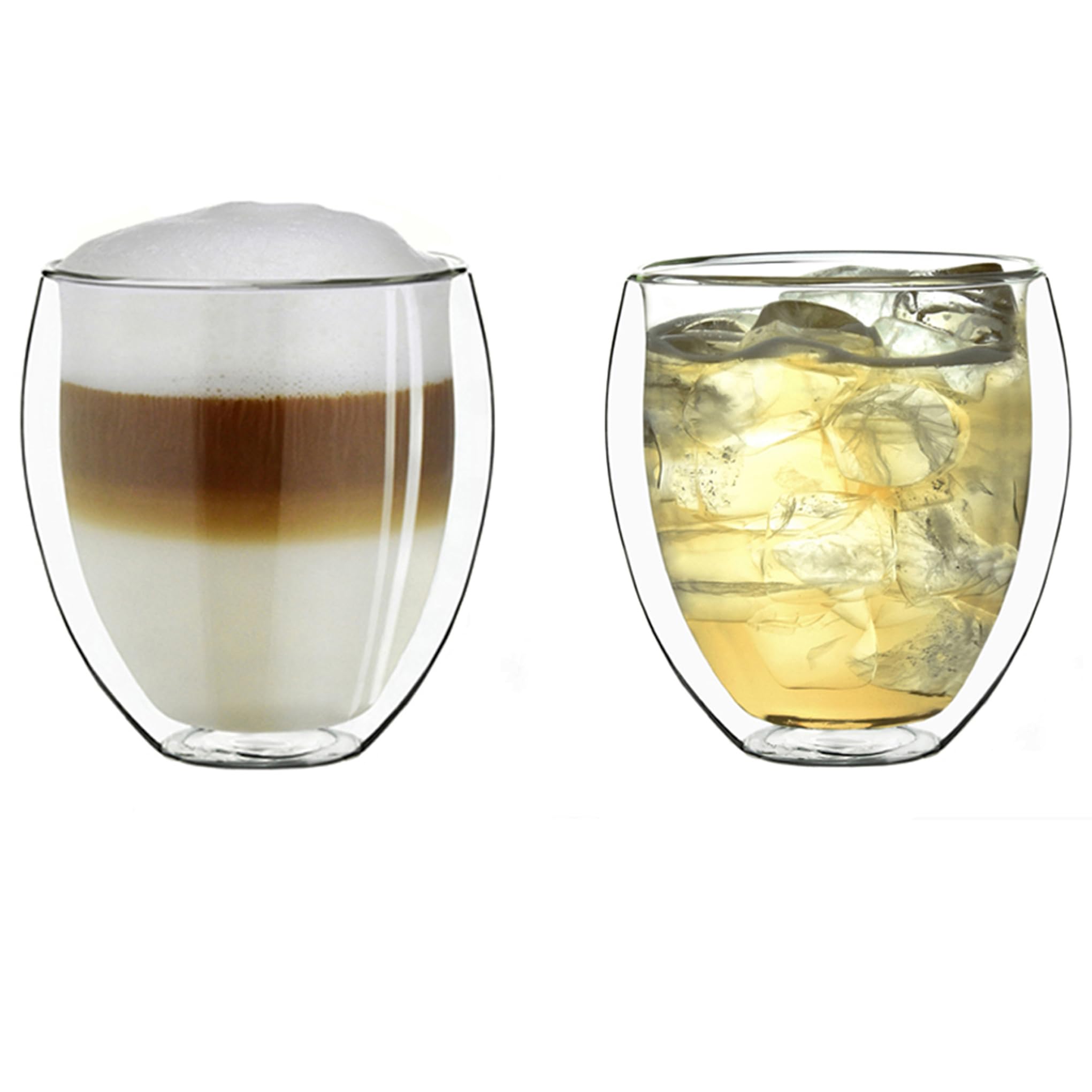Creano Double Walled Coffee Glasses 400ml - Insulated Latte Macchiato Cups - Cappuccino, Tea - Handmade Heat Resistant Mugs - 2 pcs (Pack of 1) โ image 1