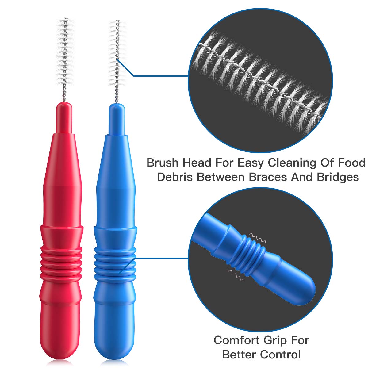 Interdental Brush, Flossing Head, Easy Use Tooth Cleaning Tool (72 Count) : Beauty