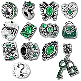 Green Birthstone Beads and Charms for Pandora Charm Bracelets - May Emerald