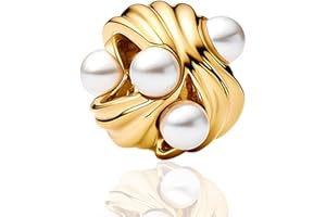 YUMINN 925 Sterling Silver Charms for Bracelets Gold Love and Heart Charms Cherry Blossom Dangle Beads Jewelry for Women