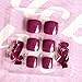 24pcs Solid Candy Style Toe Nails Ruby Red Full Cover Finished Feet Patch